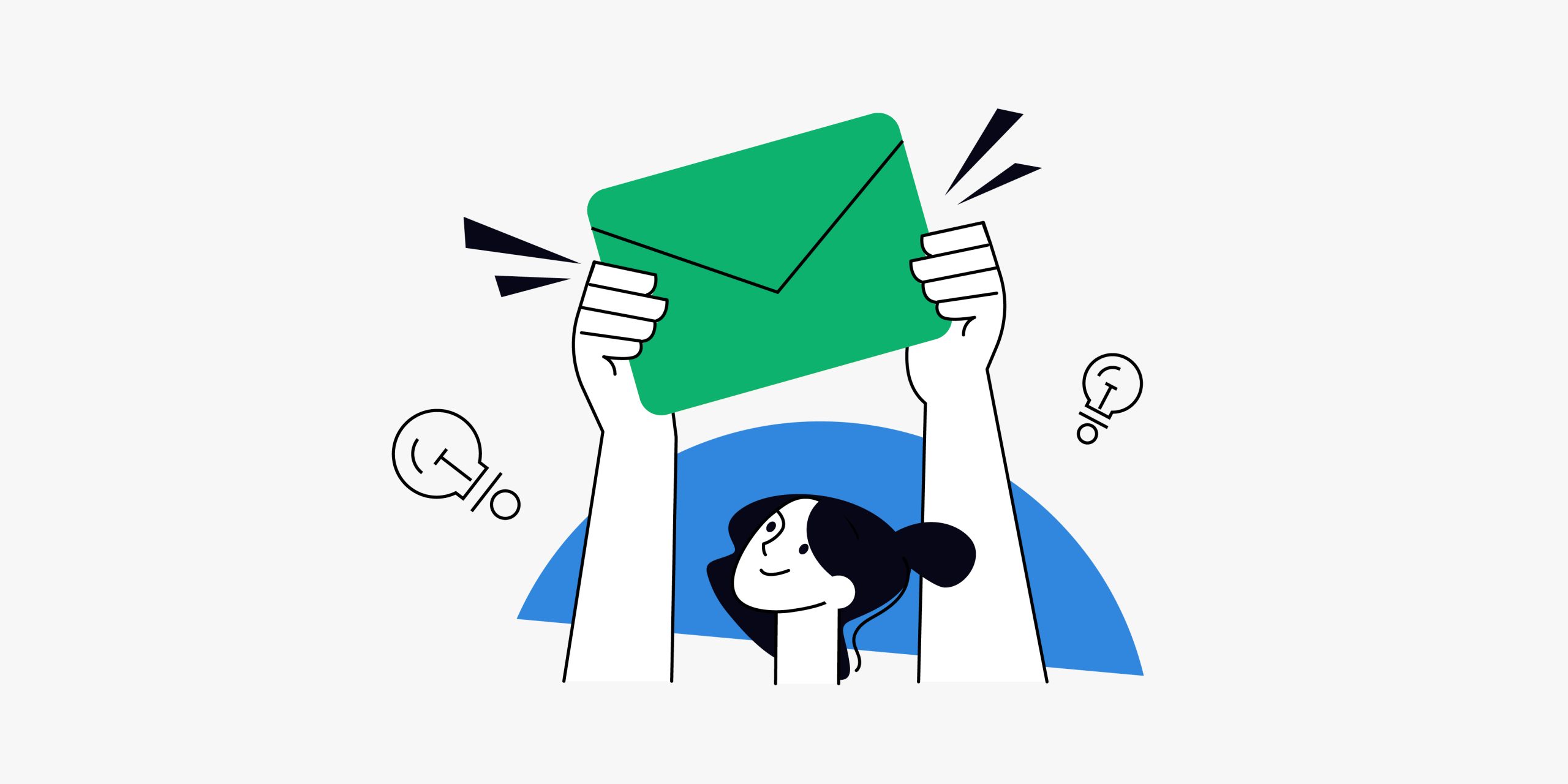 Person touching a glowing icon among floating email envelopes, symbolizing strategies to enhance the effectiveness of sales emails in affiliate marketing