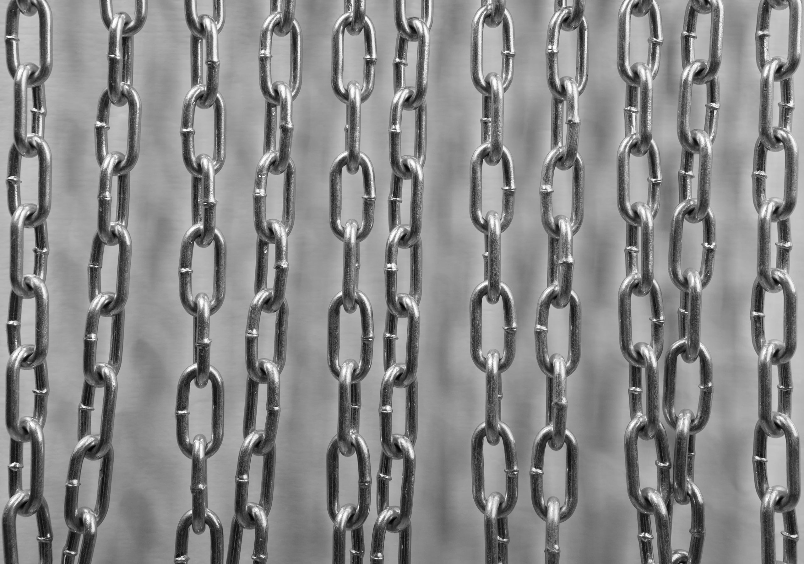 Close-up of metal chains symbolizing the concept of link building
