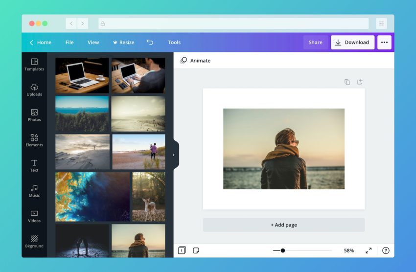 Screenshot of a Canva dashboard interface