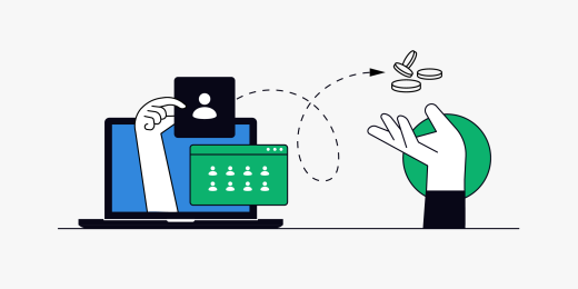 An abstract representation of pay per lead affiliate marketing